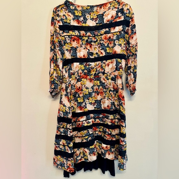HOLDING HORSES Bohemian Chic Floral Long Sleeve Dress Small - Picture 6 of 6